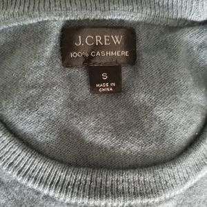 J. Crew 100% cashmere baby blue crewneck sweater